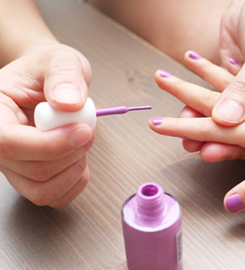 children's nail painting at a children's pamper party 